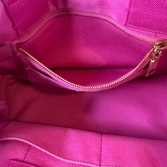 Prada Pink Canapa Canvas Logo Print Tote - Picture 9 of 13